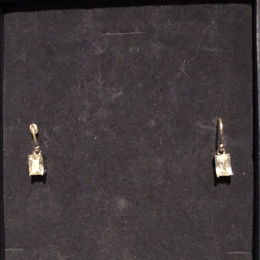 Banana Republic emerald cut earrings